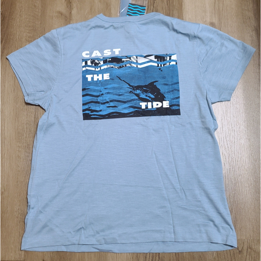 全新  WAVE  Off   FISHING SALTY   潮T  100% 純棉  附魔鬼氈可替換  肩寬  46-細節圖8