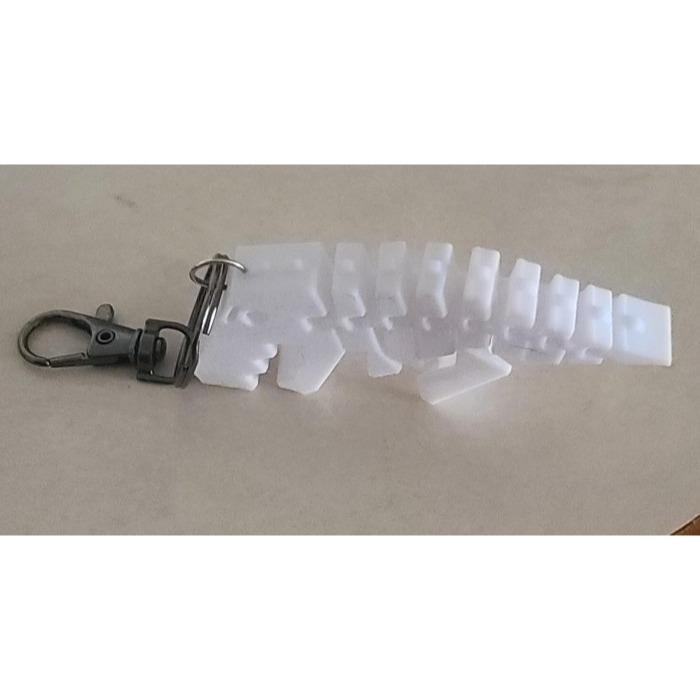 全新   3D列印商品  堅固耐用  恐龍造型  可站立   全身可動  鑰匙圈  尺寸 9.5  X  1.2 CM-細節圖3
