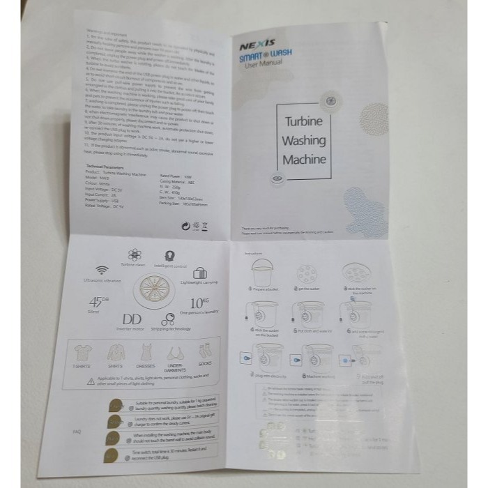 全新 台灣 NEXIS Smart Wash 智能洗衣器 超音波振動 可攜帶式 寶貝衣物輕鬆洗~輕質衣物不須洗衣機-細節圖6