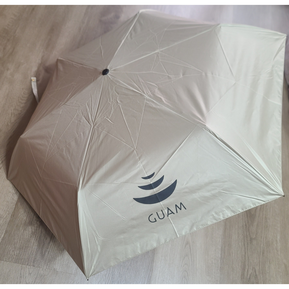 全新   GUAM  關島  金色 紀念傘   折傘  折起21.5CM   質量輕  好攜帶-細節圖3