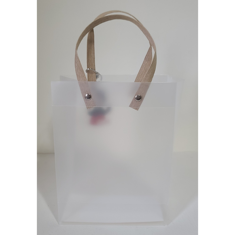 全新  精緻耐用防水透明手提袋  尺寸20 X15 X7  CM+可愛漂亮女生壓克力吊飾  尺寸6 X4 CM-細節圖2