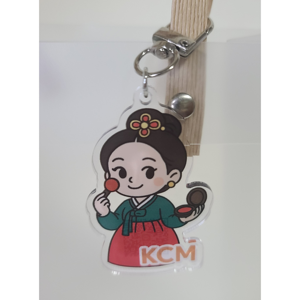 全新  精緻耐用防水透明手提袋  尺寸20 X15 X7  CM+可愛漂亮女生壓克力吊飾  尺寸6 X4 CM-細節圖3