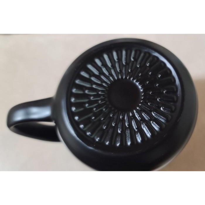 全新  Tiffany 經典藍色禮物盒 + 黑色陶瓷馬克杯( 底部是浮雕圖案)。 精緻馬克杯 附木杯蓋及金湯匙-細節圖6