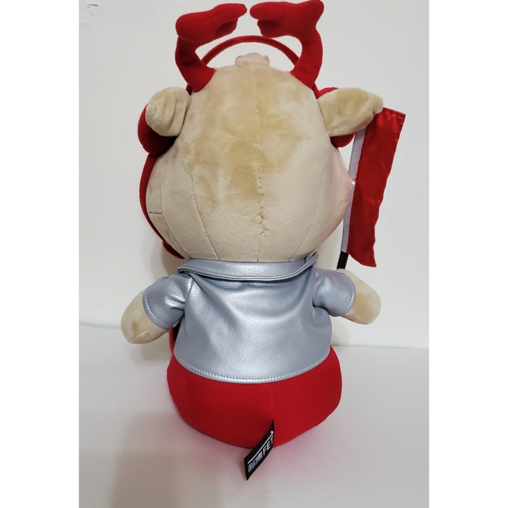 全新   愛  ,喜嗲鹿  大型  絨毛玩偶     遠傳娃娃   遠傳數位萬事通  衣服可穿脫  高度 32CM-細節圖2