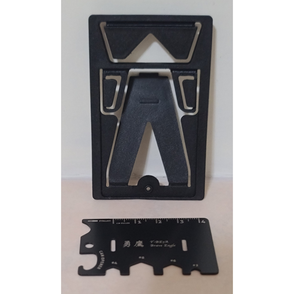 全新   國軍勇鷹  特製 證件夾  識別證套 + 多功能手機架 + 多功能工具卡(開瓶器、尺規等)-細節圖3