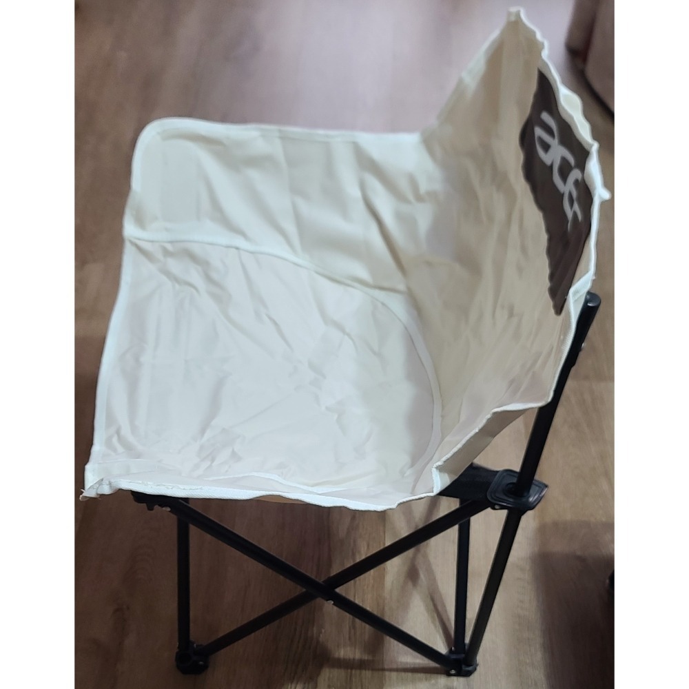 全新 宏碁  Acer 品牌  白色帆布摺疊椅  休閒  露營椅  符合人體工學  大椅面好座  腳架堅固耐用  附提袋-細節圖2