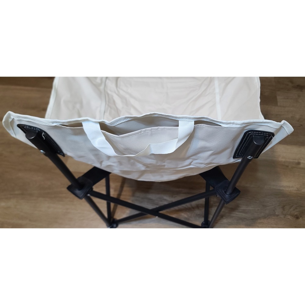 全新 宏碁  Acer 品牌  白色帆布摺疊椅  休閒  露營椅  符合人體工學  大椅面好座  腳架堅固耐用  附提袋-細節圖4