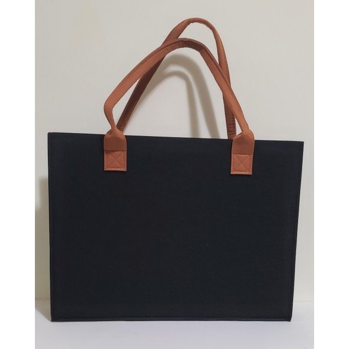 全新 ROME TEX 高級 大型 毛氈 手提袋 肩背袋 前面有袋 尺寸: 40 X 30 X 13 CM-細節圖2