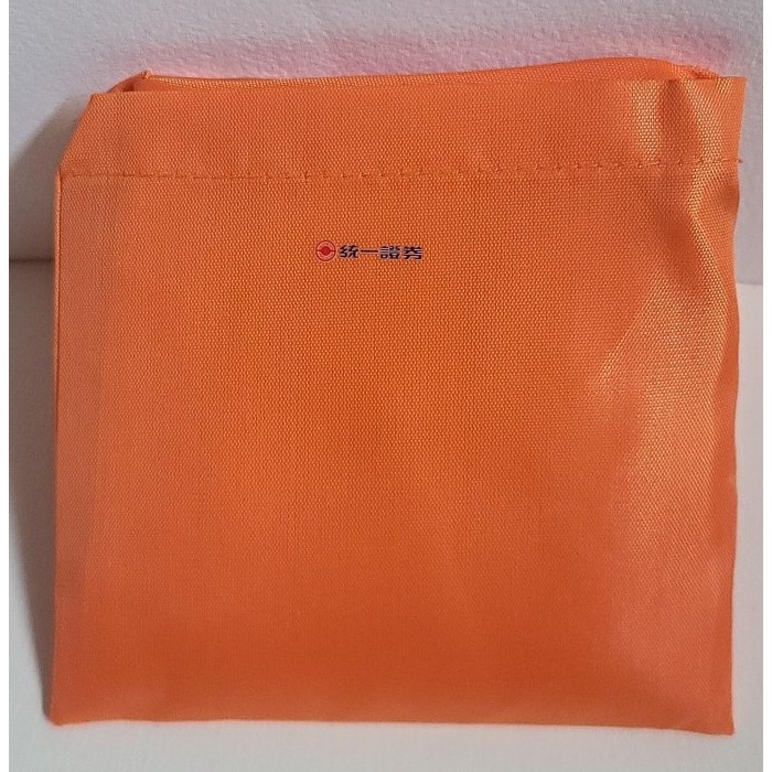 全新   統一證券  可折疊  橘色    環保購物袋   尺寸:36 X 33 CM (不含提把)-細節圖3