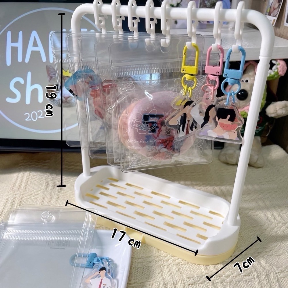 桌面吊飾立牌展示架 附收納袋（大+小各5個）不含內容物-細節圖4