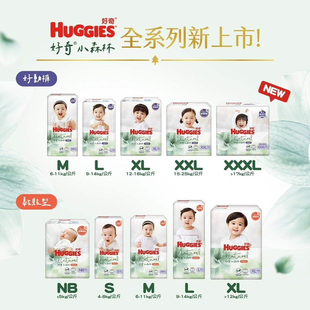 【HUGGIES 好奇】小森林嬰兒黏貼型紙尿褲/M~XL/2箱購-細節圖10