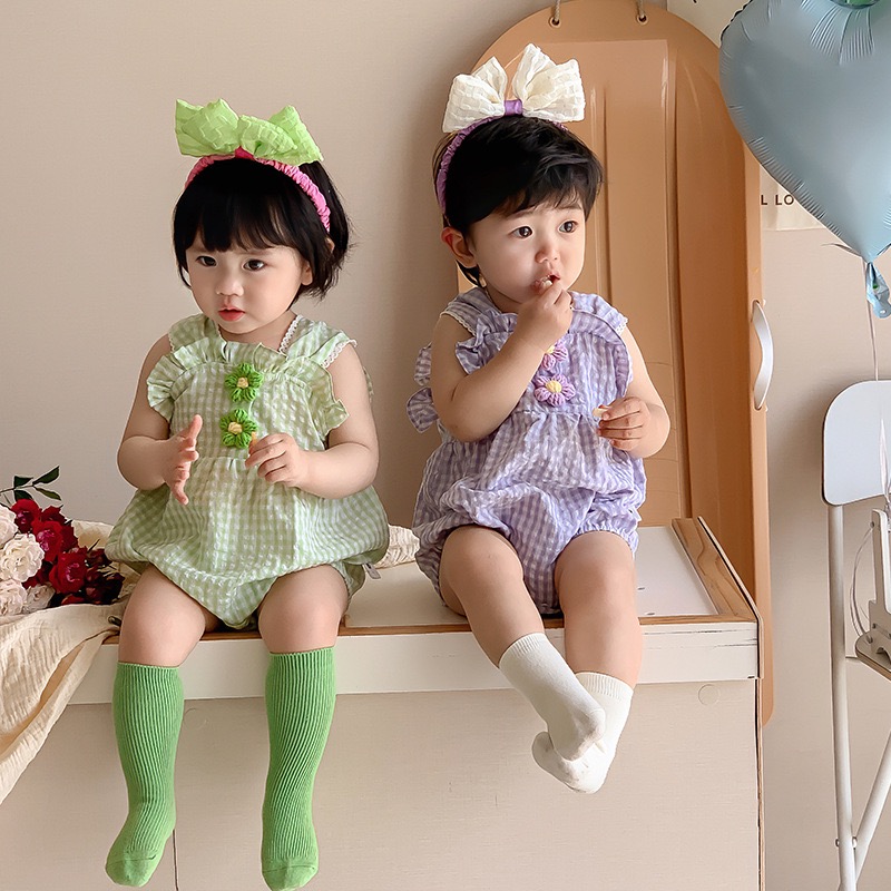 嬰兒夏裝衣服女寶寶連體衣公主滿月百天哈衣夏季薄款新生兒包屁衣-細節圖2