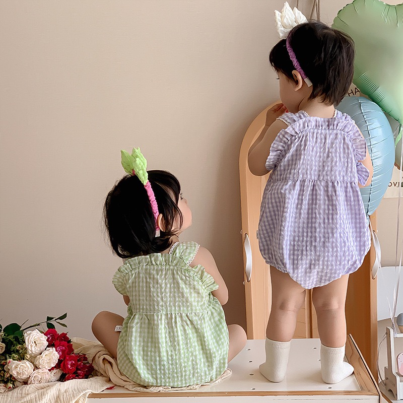 嬰兒夏裝衣服女寶寶連體衣公主滿月百天哈衣夏季薄款新生兒包屁衣-細節圖3