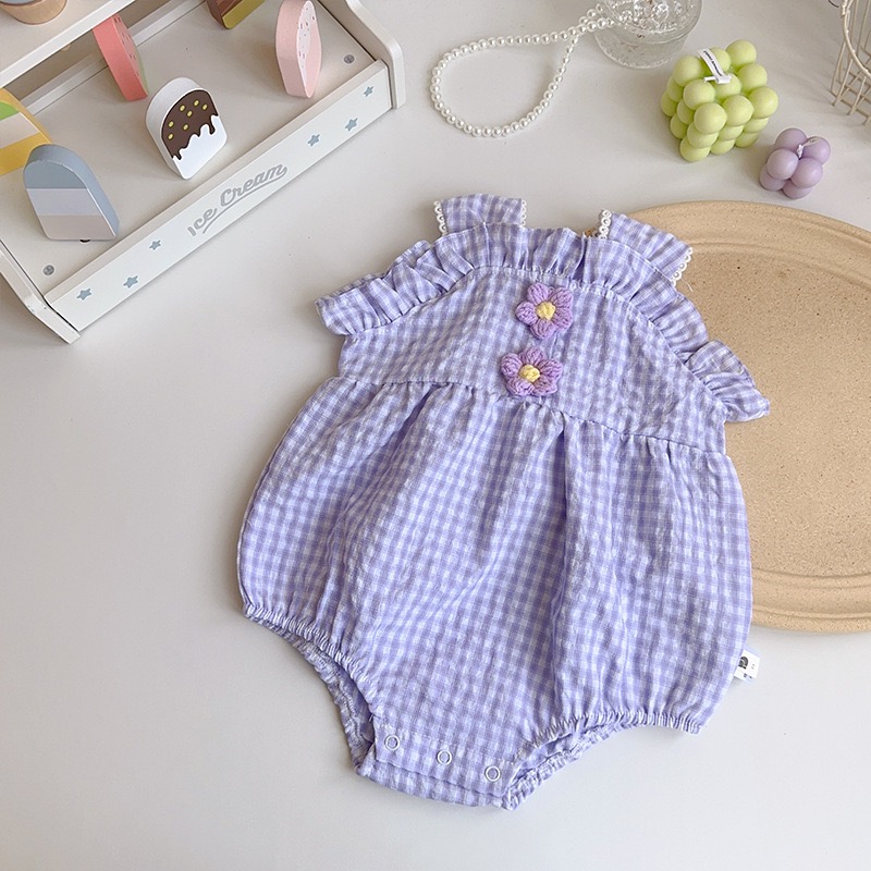 嬰兒夏裝衣服女寶寶連體衣公主滿月百天哈衣夏季薄款新生兒包屁衣-細節圖5