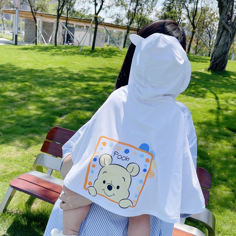 夏季幼儿童婴儿防晒衣薄款冰丝外套宝宝高档披风斗篷透气外出防蚊-細節圖3