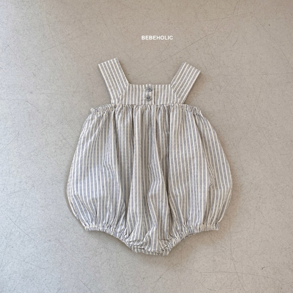 嬰兒夏季背帶包屁衣2023新款女童條紋兩扣背帶連體衣寶寶夏裝薄款-細節圖4