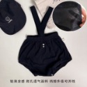 ins韓版嬰幼兒夏棉背帶褲寬松休閒短褲V背帶大pp褲短褲可配套短袖-規格圖4