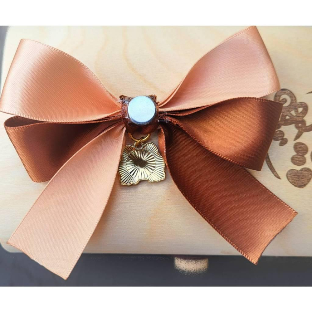 ✵𝖍𝖆𝖓𝖉𝖒𝖆𝖉𝖊✵ 蝴蝶結 磁鐵 別針 胸針 貓咪 可愛 咖啡色 裝飾 飾品 手作 穿搭-細節圖4