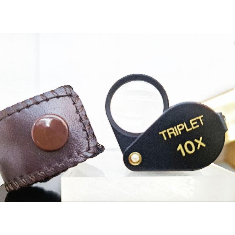 日本製 十倍 放大鏡 10X 金工 工業 加工 手工 組裝 模型 輕便 便攜 收納袋-細節圖2