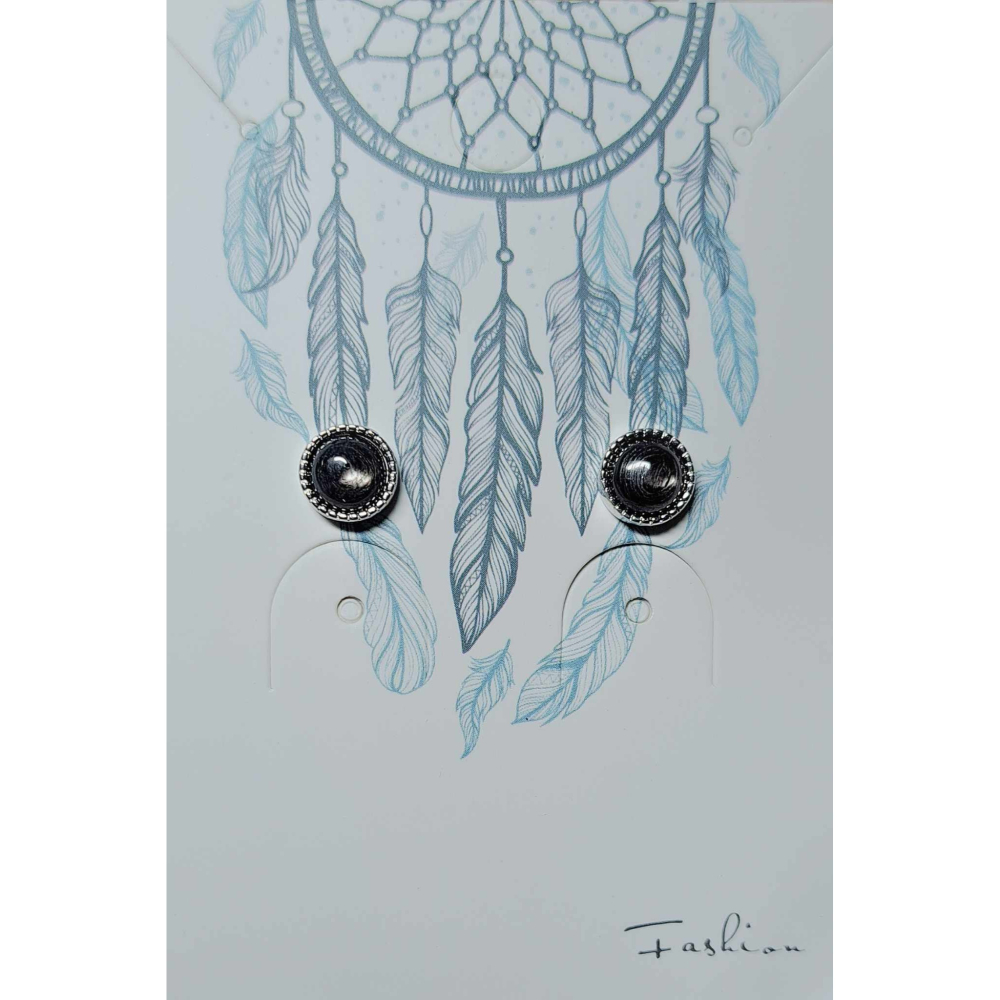 金運石 耳針 耳環 耳釘 飾品 紫蘇輝石 招財 保平安 化煞 S925銀 抗過敏-細節圖2