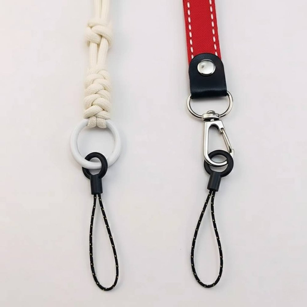 手機 掛繩 圓扣 吊繩 黑色 圓圈 釦子 加粗 細繩 手機殼 吊飾 掛鏈 配件 DIY 掛繩 手機繩-細節圖3