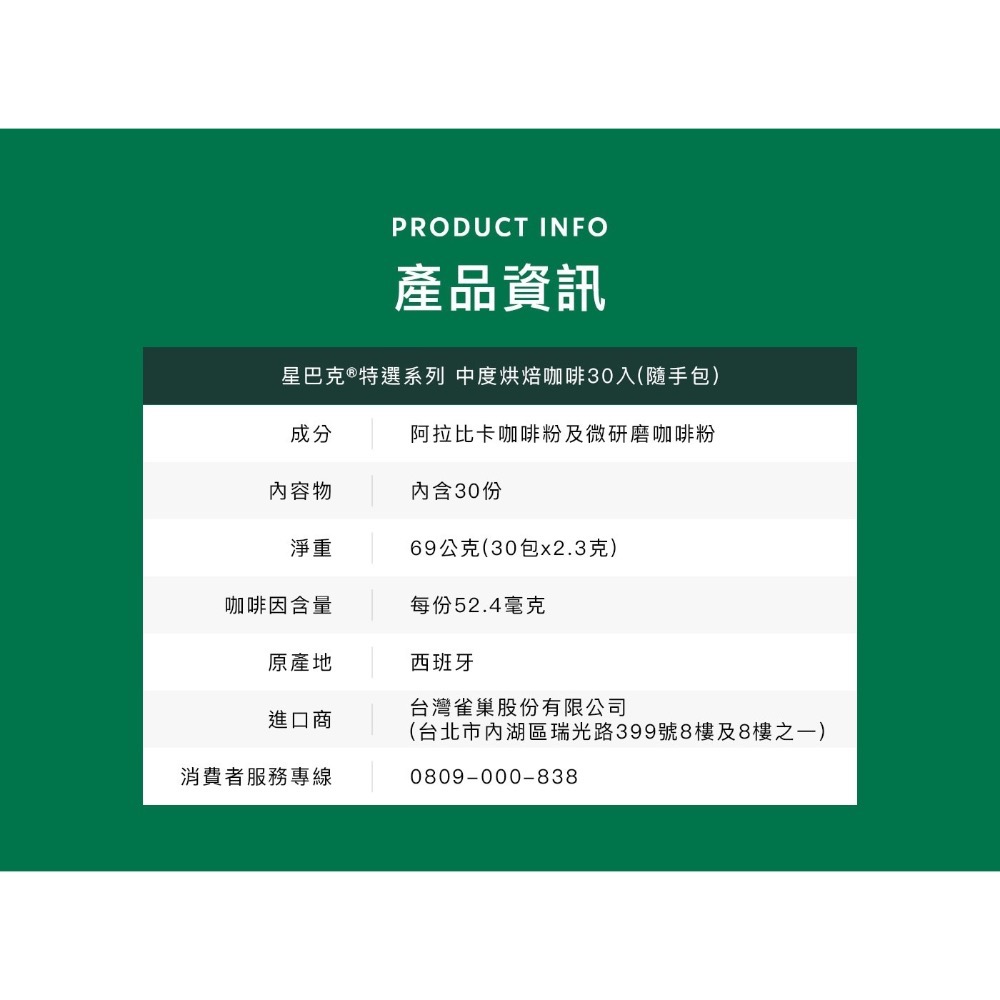 Starbucks premium 星巴克 中度烘焙咖啡隨手包 2.3公克*30包 阿拉比卡豆即溶咖啡 黑咖啡-細節圖5