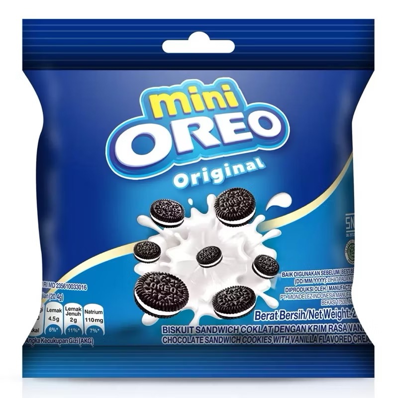 Oreo 奧利奧 迷你巧克力夾心餅乾 香草+可可 分享包 20.4公克*40入-細節圖5