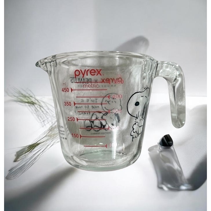 Pyrex x peanuts 史努比 單耳量杯 500ml 耐熱玻璃-細節圖3