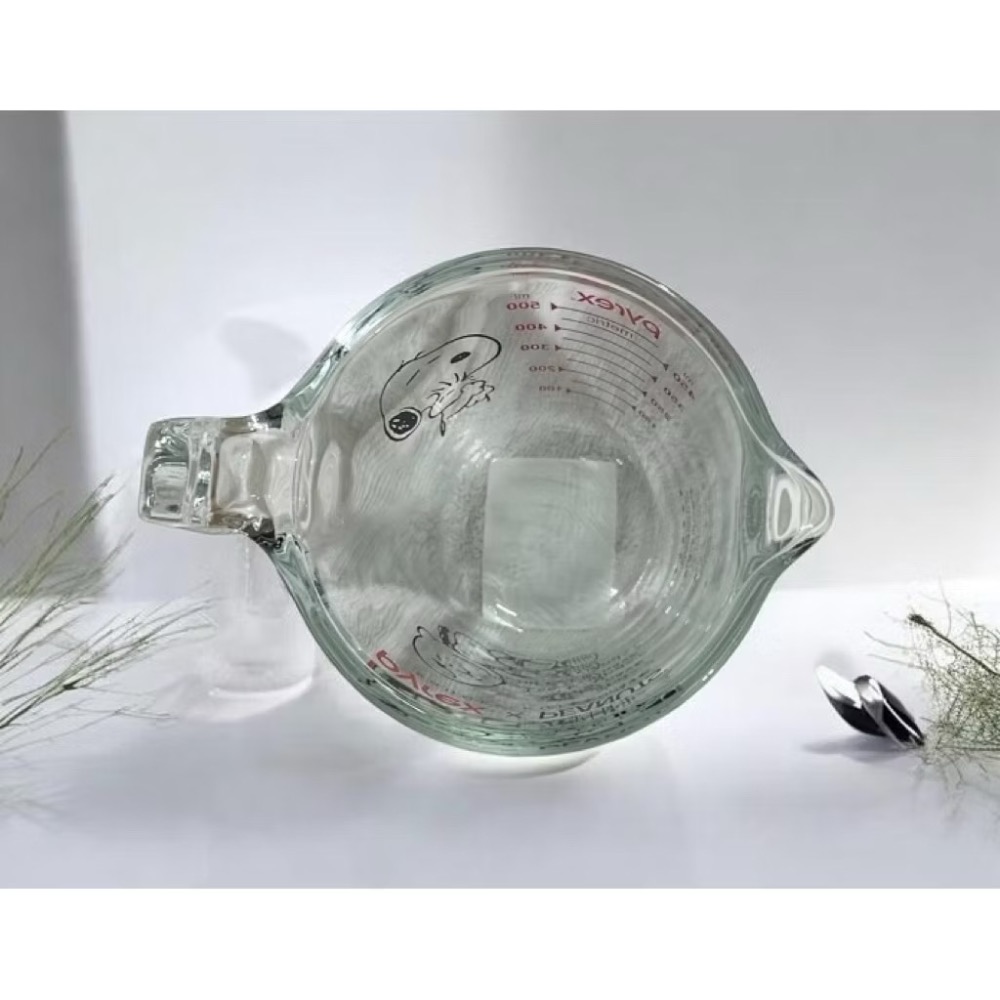 Pyrex x peanuts 史努比 單耳量杯 500ml 耐熱玻璃-細節圖2