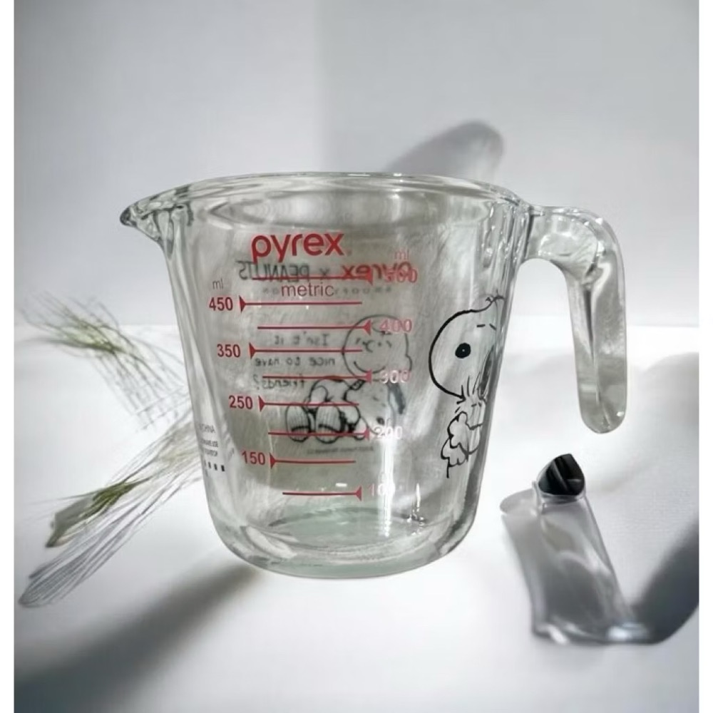 Pyrex x peanuts 史努比 單耳量杯 500ml 耐熱玻璃-細節圖3