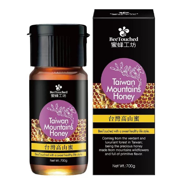 蜜蜂工坊 Beelove 高山蜂蜜禮盒 700公克 X 2入 台灣蜂蜜 荔枝+百花蜂蜜-細節圖2