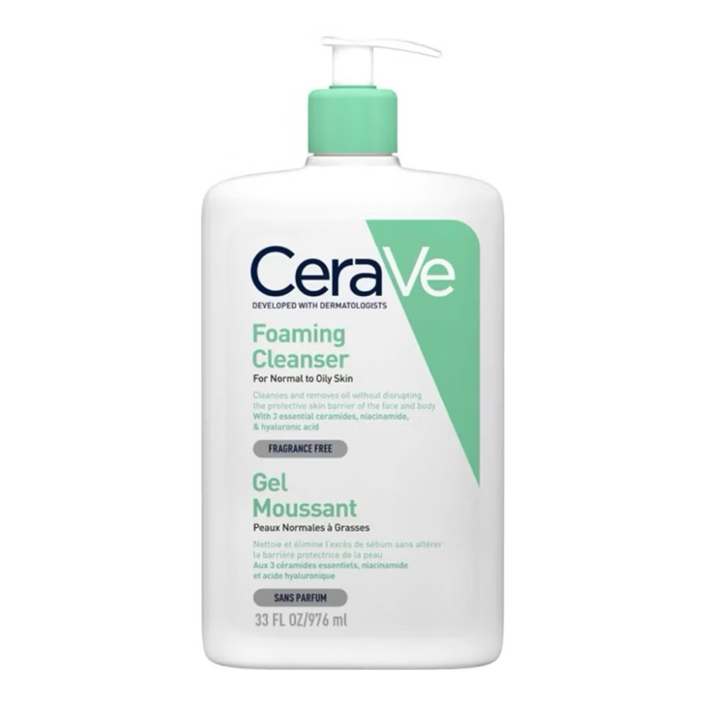 CeraVe 適樂膚 溫和泡沫潔膚露 976ml  限量優惠 親膚玻尿酸 高效三重神經醯胺 無添加香精、酒精、防腐劑-細節圖2