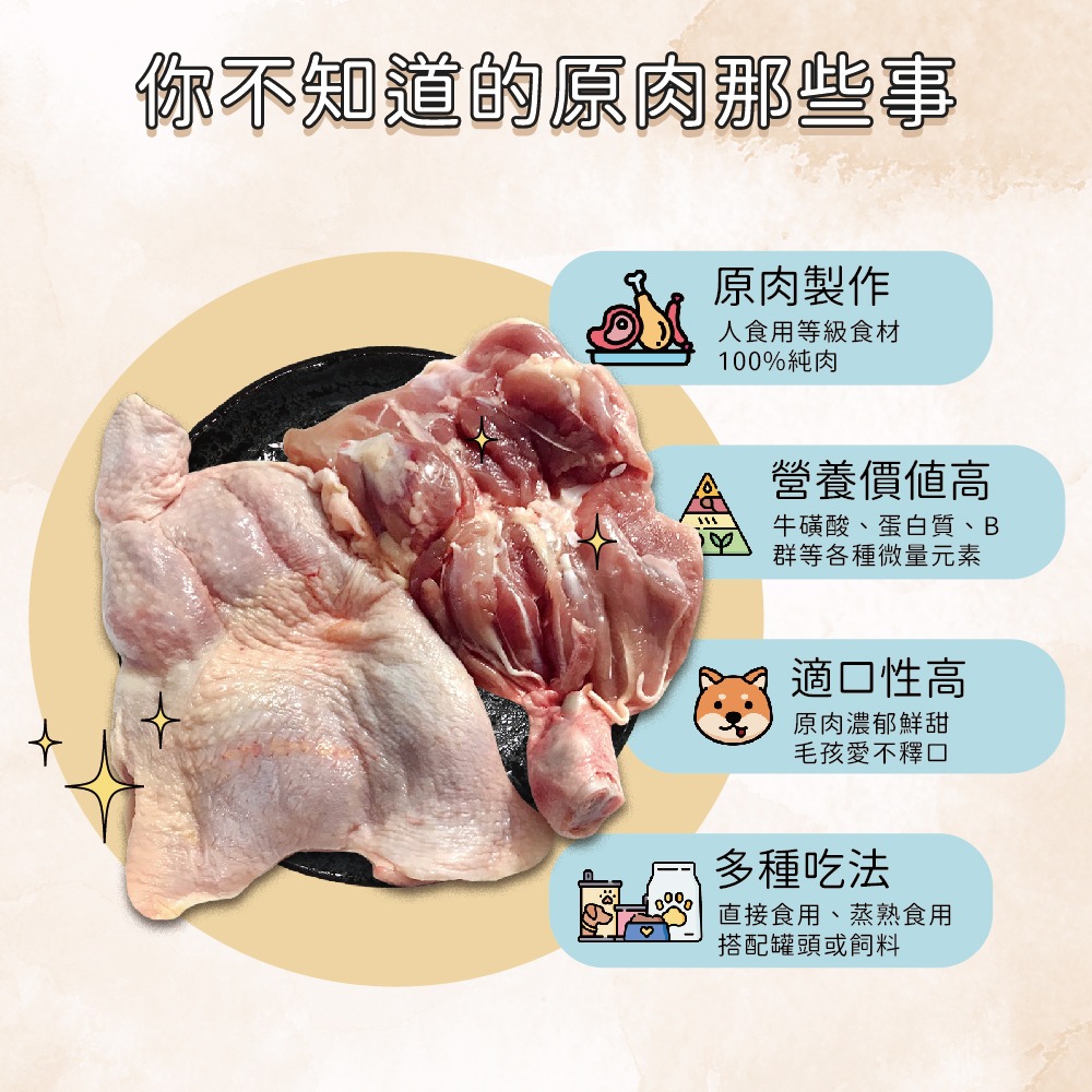 牛肉威 寵物貓狗鮮食 原肉裁切 牛肉塊 500g/包-細節圖2