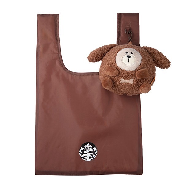 STARBUCKS 星巴克  狗狗小熊隨行收納袋-細節圖3