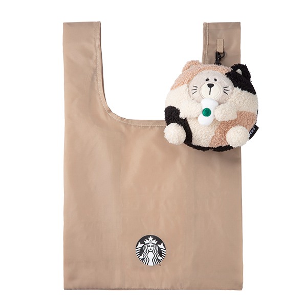 STARBUCKS 星巴克 貓咪小熊隨行收納袋-細節圖2