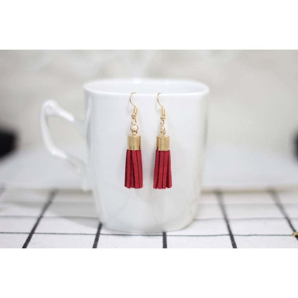 手作 流蘇 造型 垂墜式 耳勾 耳環-細節圖2