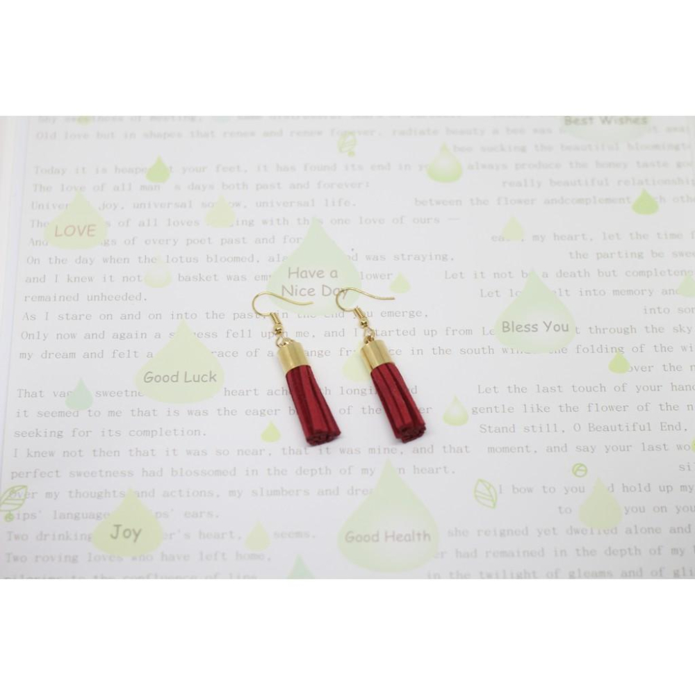 手作 流蘇 造型 垂墜式 耳勾 耳環-細節圖6