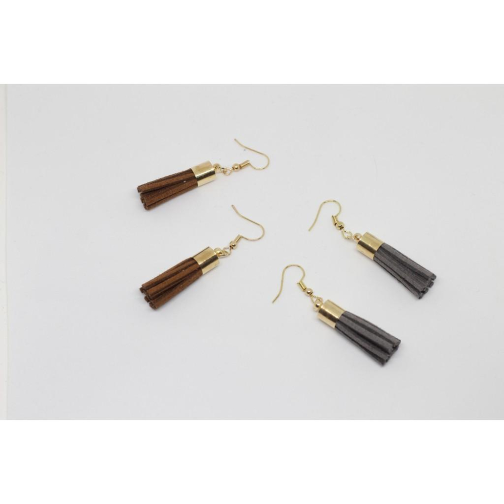 手作 流蘇 造型 垂墜式 耳勾 耳環-細節圖9