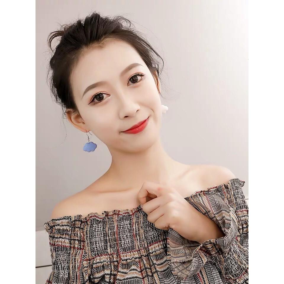 手作 可愛 搞怪 雲朵 造型 垂墜式 耳勾 耳環(可改耳夾)-細節圖4