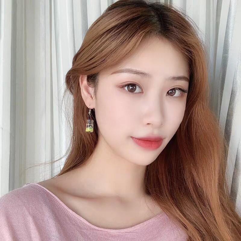 手作 搞怪 西瓜 草莓 奇異果 檸檬 水果 飲料 造型 耳勾 耳環(可改耳夾)-細節圖7