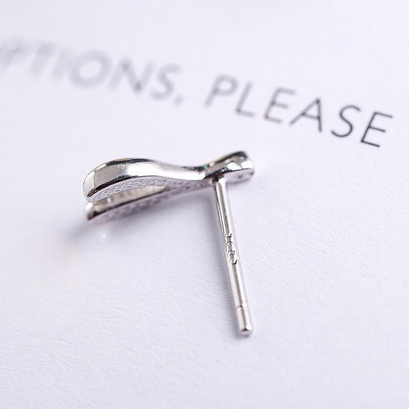 韓 氣質 輕巧 許願骨 骨頭 造型 S925抗敏感 耳針 耳環(可改耳夾)-細節圖6