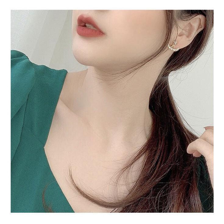 韓 氣質 韓劇 愛的迫降 伊世莉 孫藝珍 同款 兩戴式 五角星 水鑽 s925抗敏感 耳針 耳環(可改耳夾)-細節圖7
