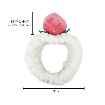 韓 超可愛 搞怪 桃子 水蜜桃 造型 髮帶 洗臉髮帶 化妝髮帶-細節圖8