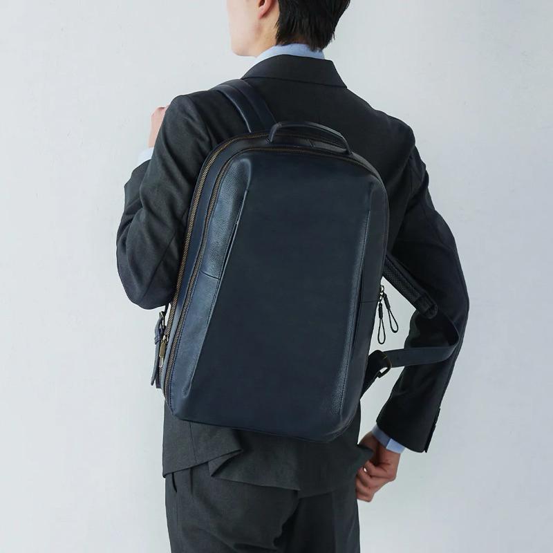 全新 Motherhouse 風盈皮革後背包 Men 煙灰-細節圖3