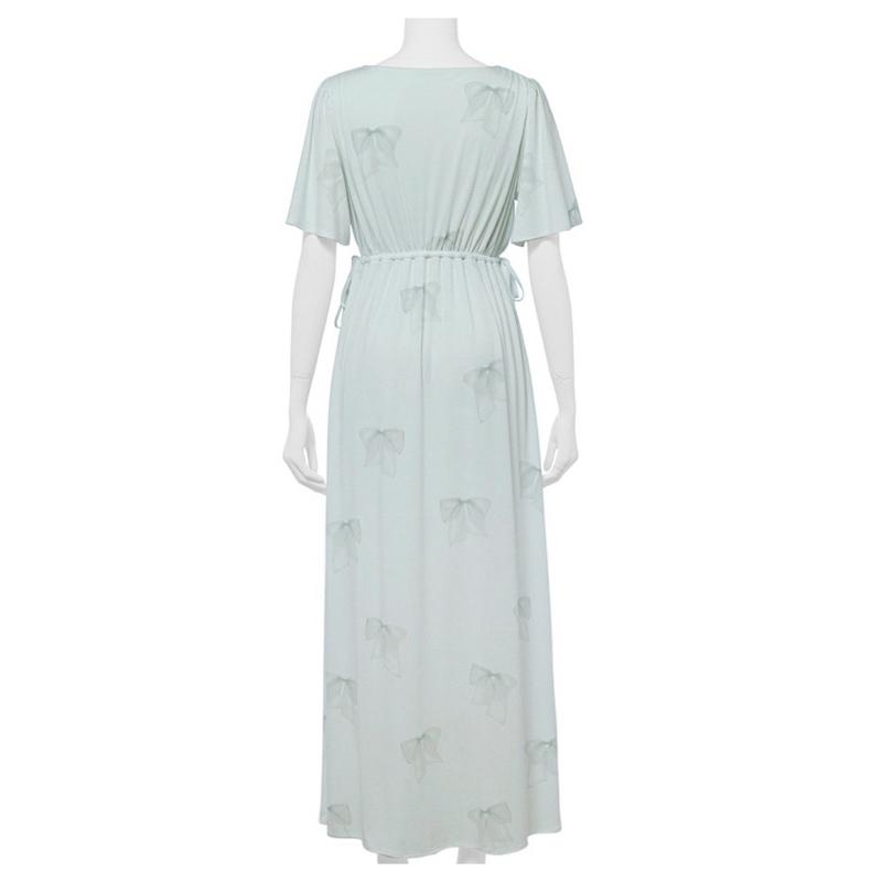 正品全新 Gelato pique 甜美蝴蝶結印花附罩杯短袖親膚柔軟家居服 家居洋裝 睡衣-細節圖7