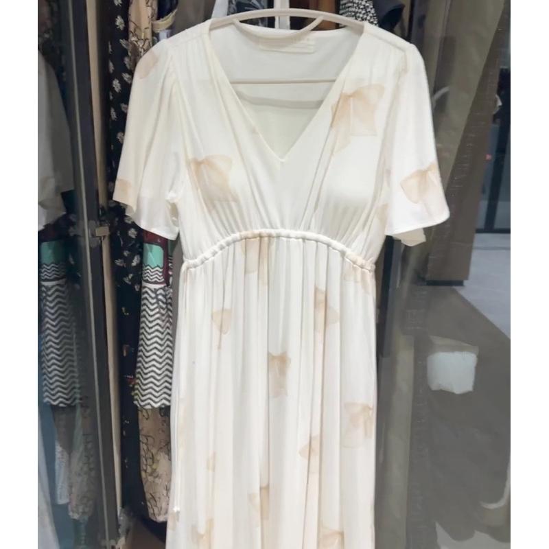 正品全新 Gelato pique 甜美蝴蝶結印花附罩杯短袖親膚柔軟家居服 家居洋裝 睡衣-細節圖8