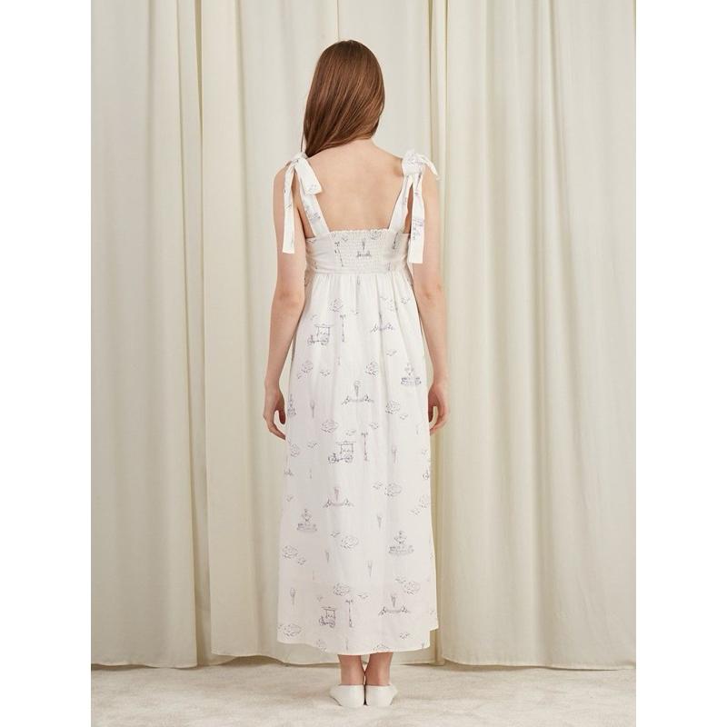 正品全新 Gelato pique 甜美雪糕印花繫帶好感親膚家居服 睡裙 睡衣-細節圖3