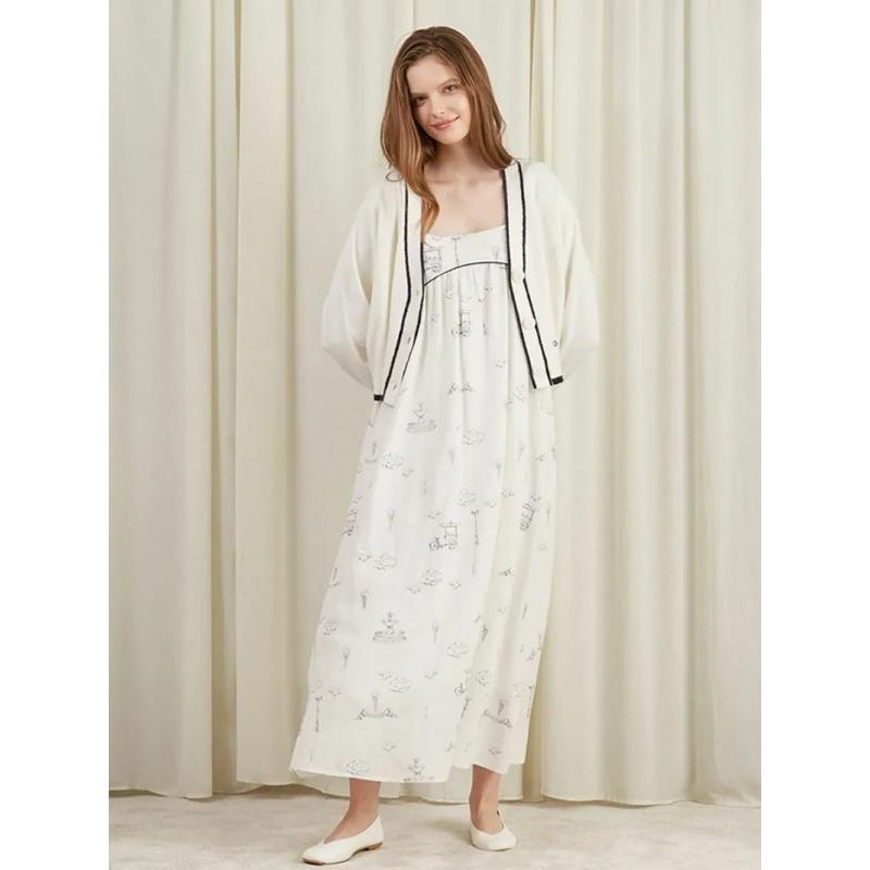 正品全新 Gelato pique 甜美雪糕印花繫帶好感親膚家居服 睡裙 睡衣-細節圖5