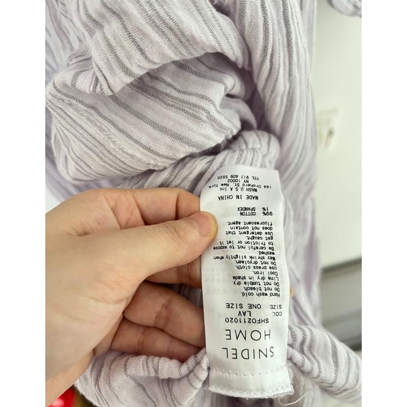 正品全新 Snidel home 舒柔浪漫雙層紗大裙擺睡裙 睡衣 粉紫-細節圖8