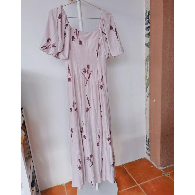 正品全新 Gelato pique 柔美鬱金香印花帶罩杯舒柔睡衣 睡裙 家居服 粉-細節圖9